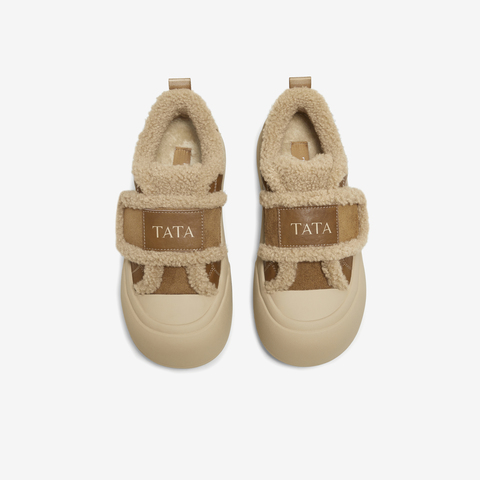 TATA/他她2025冬运动时尚休闲厚底女板鞋新款CHH01DM5