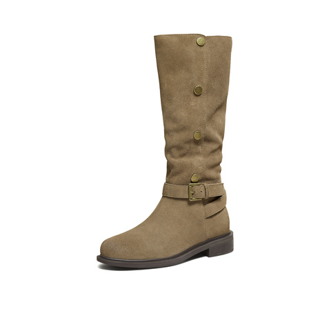 TATA/他她2025冬商场同款百搭女复古时尚长靴新款CKL01DG5