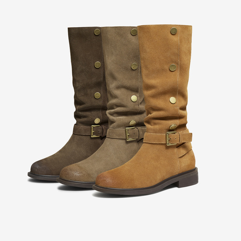 TATA/他她2025冬商场同款百搭女复古时尚长靴新款CKL01DG5