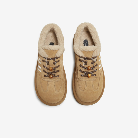 TATA/他她2025冬商场同款时尚百搭女毛毛鞋新款CUD01DM5