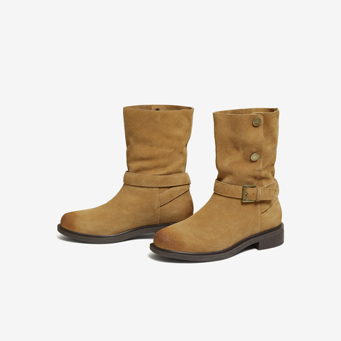 TATA/他她2025冬商场同款百搭时装靴女休闲靴新款CKL02DS5