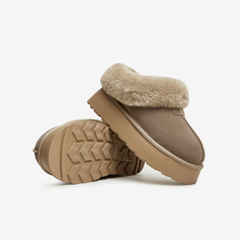 Tata/他她2025冬时尚休闲纯色厚底毛绒女鞋新款WDX17DM5