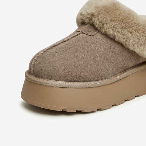 Tata/他她2025冬时尚休闲纯色厚底毛绒女鞋新款WDX17DM5