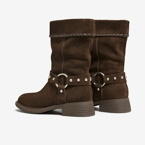 TATA/他她2025冬商场同款百搭通勤时装靴长女靴新款YYL02DS5