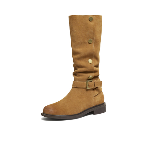 TATA/他她2025冬商场同款百搭女复古时尚长靴新款CKL01DG5