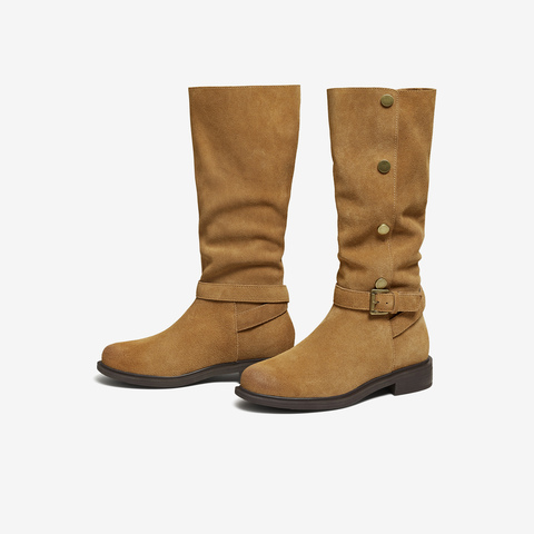 TATA/他她2025冬商场同款百搭女复古时尚长靴新款CKL01DG5
