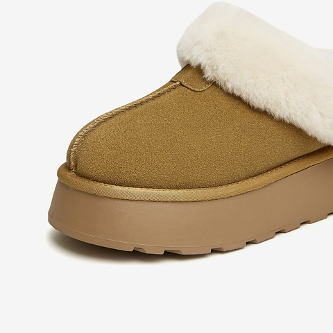 Tata/他她2025冬时尚休闲纯色厚底毛绒女鞋新款WDX17DM5