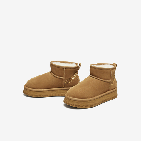 TATA/他她2025冬时尚百搭女休闲雪地靴新款CWX01DD5