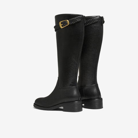 TATA/他她2025冬百搭时尚简约女骑士靴新款7J680DG5