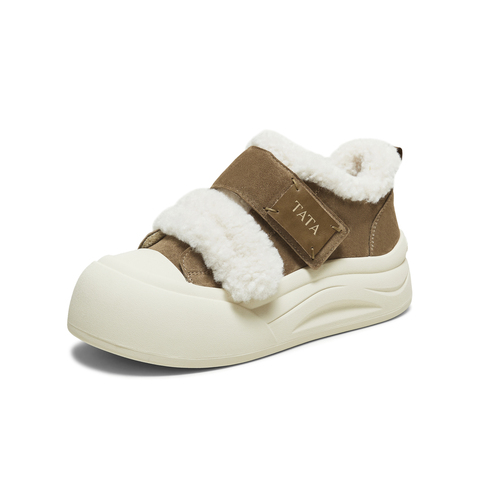 TATA/他她2025冬运动时尚休闲厚底女板鞋新款CHH02DM5