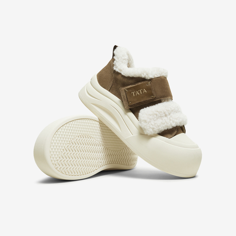 TATA/他她2025冬运动时尚休闲厚底女板鞋新款CHH02DM5