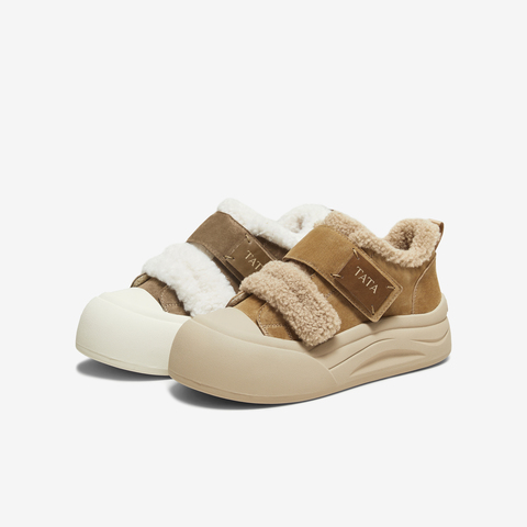 TATA/他她2025冬运动时尚休闲厚底女板鞋新款CHH02DM5