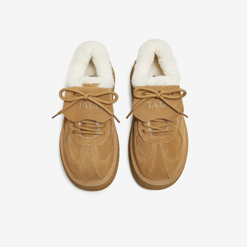 TATA/他她2025冬舒适德训鞋女百搭保暖休闲运动鞋新款CWZ01DM5