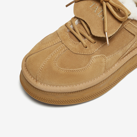 TATA/他她2025冬舒适德训鞋女百搭保暖休闲运动鞋新款CWZ01DM5