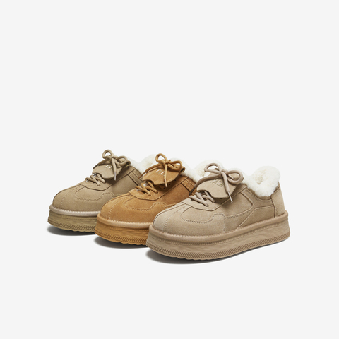 TATA/他她2025冬舒适德训鞋女百搭保暖休闲运动鞋新款CWZ01DM5