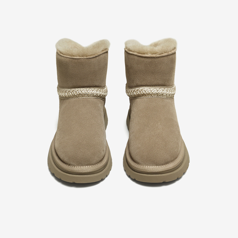 TATA/他她2025冬商场同款时尚百搭女休闲雪地靴新款CJB01DD5