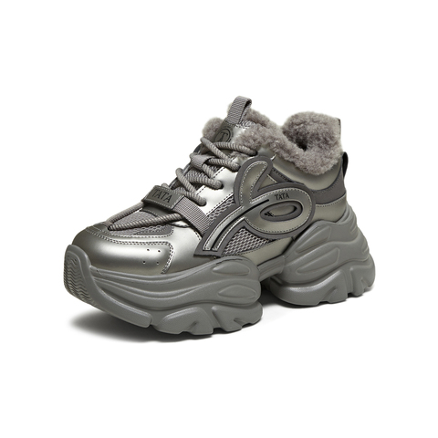 TATA/他她2025冬百搭时尚简约女老爹鞋新款CY210DM5