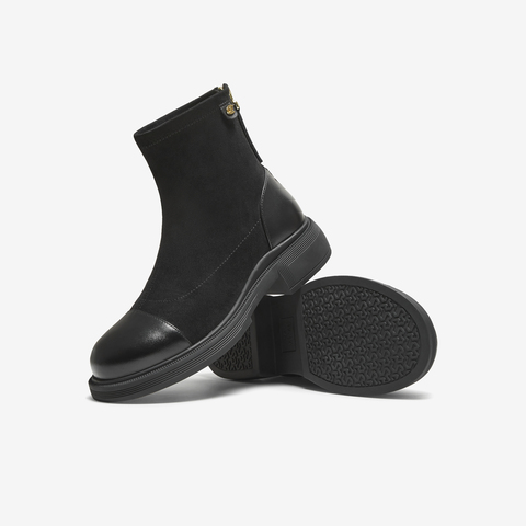 TATA/他她2025冬商场同款百搭时装靴女休闲短靴新款WZB04DD5