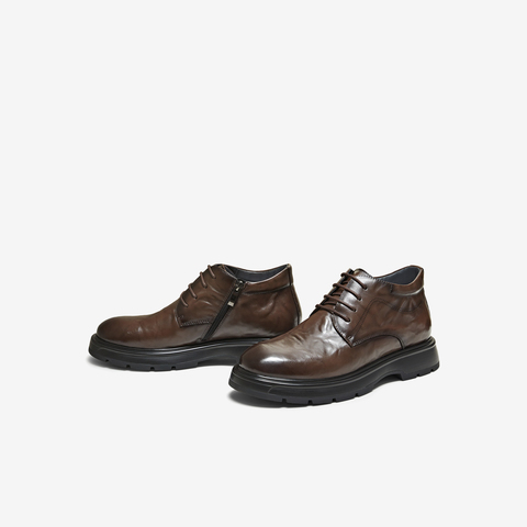 TATA/他她2025冬商场同款纯色舒适百搭休闲皮鞋男新款QHE01DD5