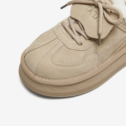 TATA/他她2025冬舒适德训鞋女百搭保暖休闲运动鞋新款CWZ01DM5