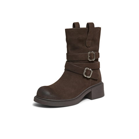 TATA/他她2025冬商场同款百搭时装靴女休闲靴新款CKK01DZ5