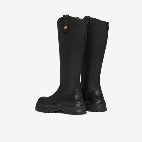 TATA/他她2025冬百搭时尚简约女骑士靴新款7D284DG5