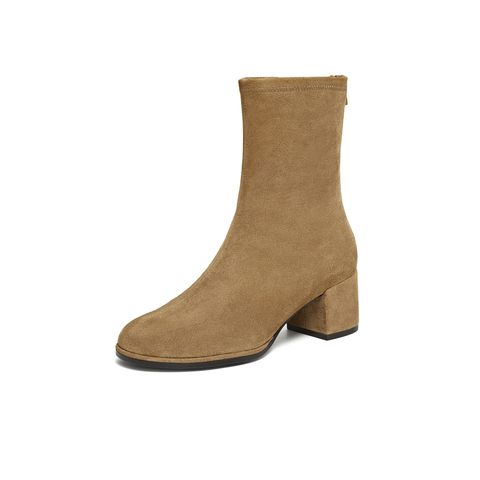 TATA/他她2025冬百搭通勤时装靴女休闲短靴新款7JX60DZ5