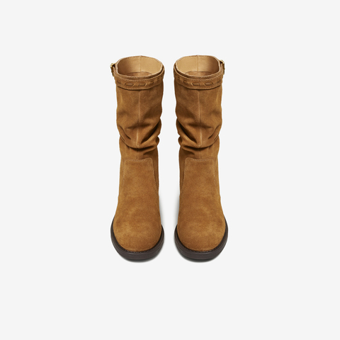 TATA/他她2025冬商场同款复古女时尚休闲靴新款7TG65DZ5