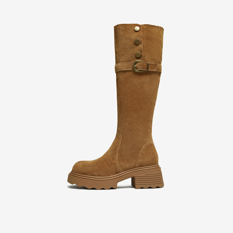 TATA/他她2025冬百搭女复古百搭时尚长靴新款JXH01DC5