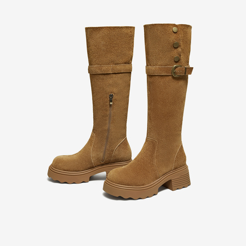 TATA/他她2025冬百搭女复古百搭时尚长靴新款JXH01DC5