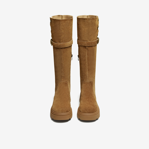 TATA/他她2025冬百搭女复古百搭时尚长靴新款JXH01DC5