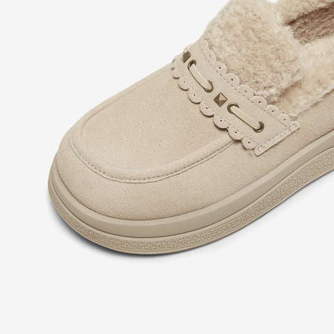 TATA/他她2025冬百搭时尚简约女毛毛单鞋新款YPF04DM5