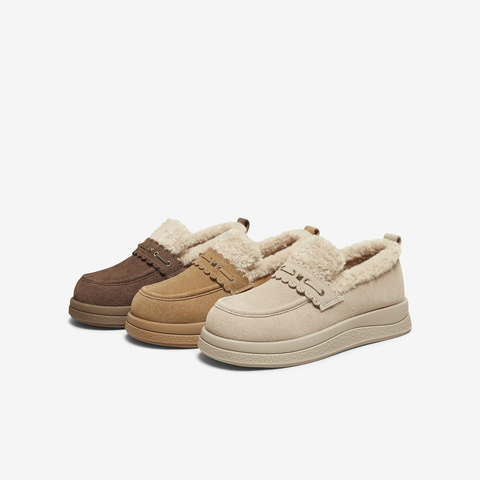 TATA/他她2025冬百搭时尚简约女毛毛单鞋新款YPF04DM5