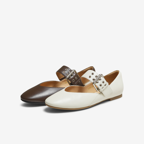 TATA/他她2025秋女浅口时尚气质玛丽珍鞋新款UUF01CQ5