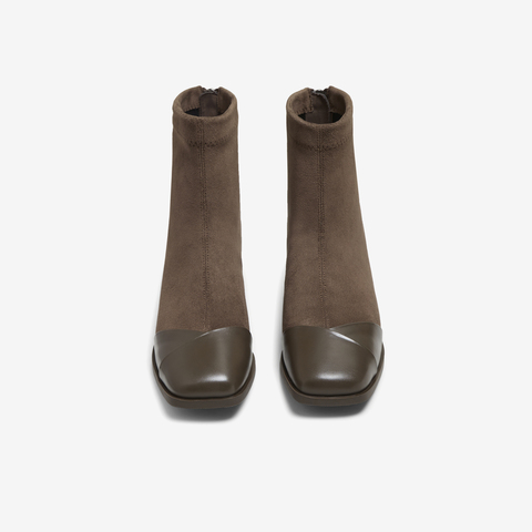 TATA/他她2025冬商场同款时装靴女百搭短靴新款CE501DD5