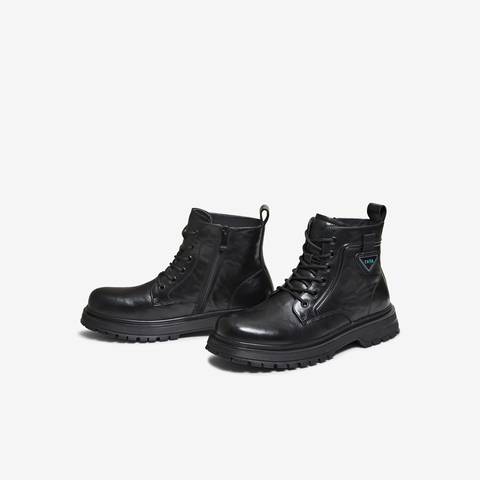 TATA/他她2025冬商场同款时尚简约百搭男工装靴新款VPP01DD5