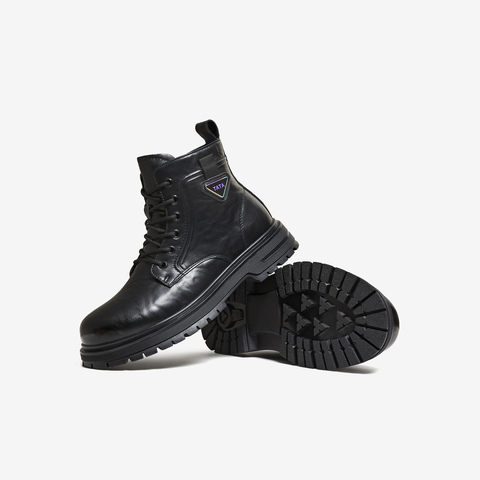 TATA/他她2025冬商场同款时尚简约百搭男工装靴新款VPP01DD5