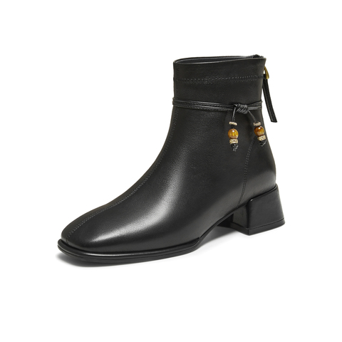 TATA/他她2025冬百搭通勤时装靴女休闲短靴新款WYX05DD5