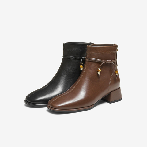 TATA/他她2025冬百搭通勤时装靴女休闲短靴新款WYX05DD5