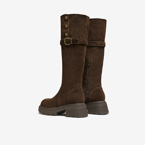 TATA/他她2025冬百搭女复古百搭时尚长靴新款JXH01DC5