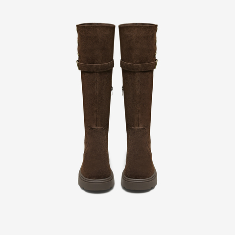 TATA/他她2025冬百搭女复古百搭时尚长靴新款JXH01DC5