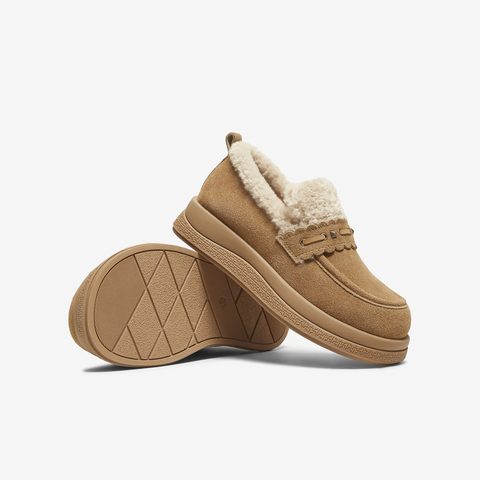 TATA/他她2025冬百搭时尚简约女毛毛单鞋新款YPF04DM5