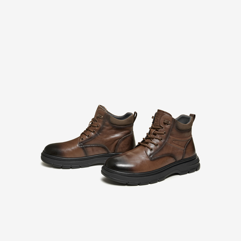 TATA/他她2025冬商场同款时尚简约百搭男士靴新款OGC01DD5