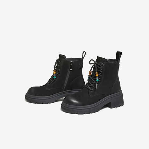 TATA/他她2025冬商场同步时尚简约女马丁靴新款W3M04DD5