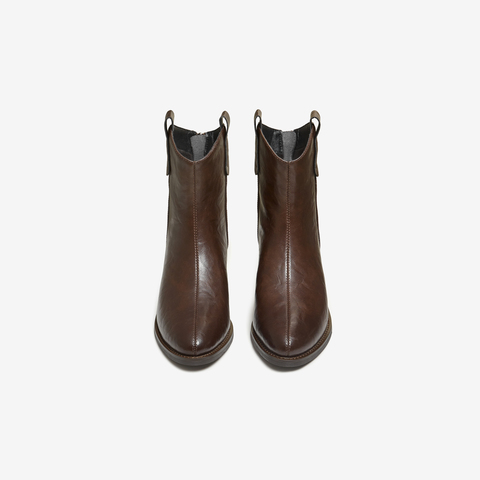 TATA/他她2025冬商场同款复古女时尚休闲西部靴新款UVF01DZ5