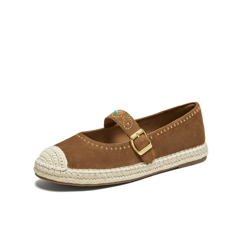 TATA/他她2025秋时尚简约休闲圆头女渔夫鞋新款7E305CQ5