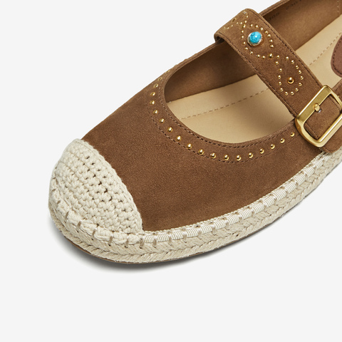 TATA/他她2025秋时尚简约休闲圆头女渔夫鞋新款7E305CQ5