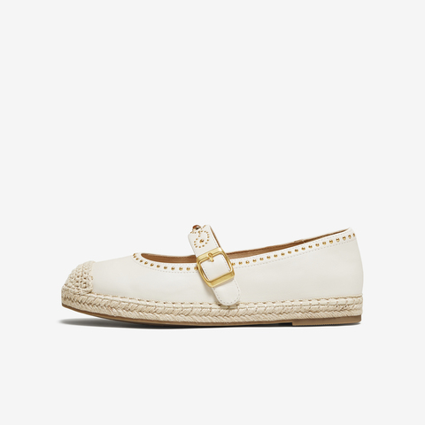 TATA/他她2025秋时尚简约休闲圆头女渔夫鞋新款7E305CQ5