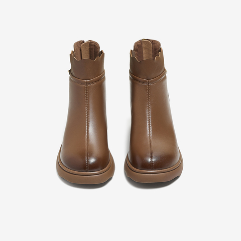 TATA/他她2025冬百搭通勤时装靴女休闲短靴新款CF201DD5