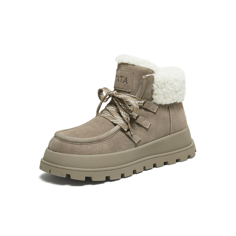 TATA/他她2025冬商场同款时尚百搭女休闲雪地靴新款JXJ01DD5